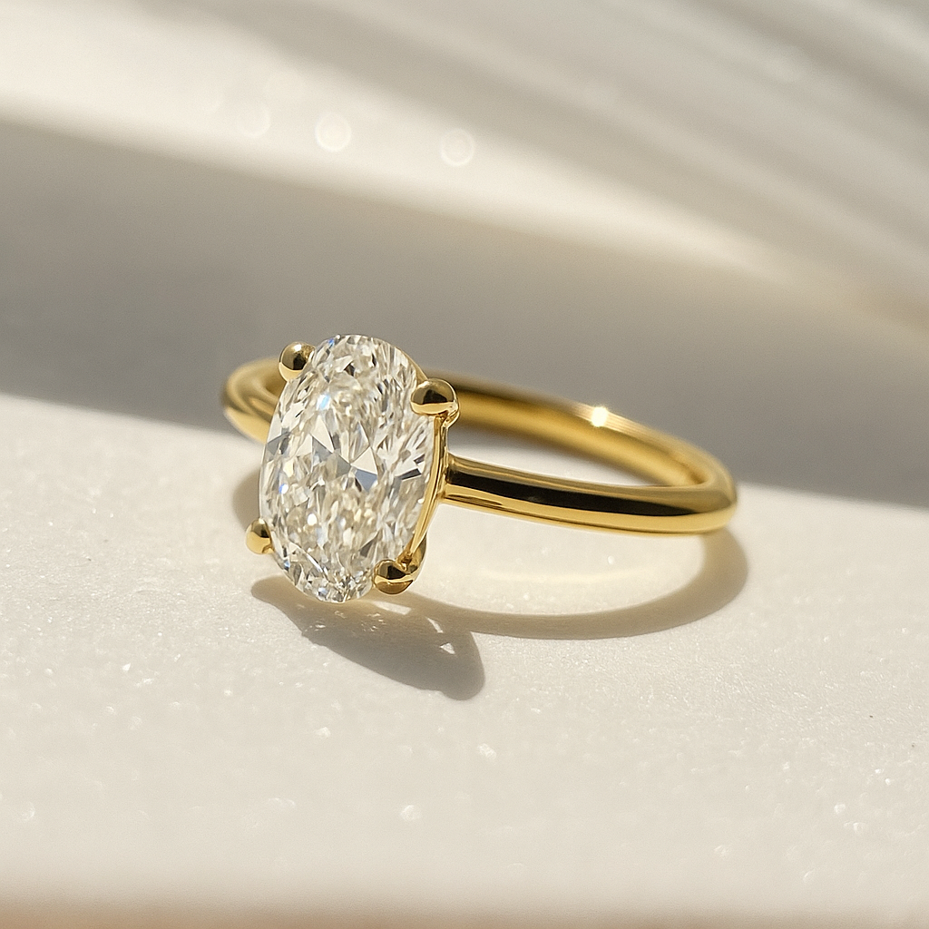 2ct Oval Diamond Solitaire Ring