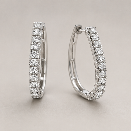 Erika | 1.00ct Elongated Lab-Grown Diamond Huggie Earrings (Coming Soon)