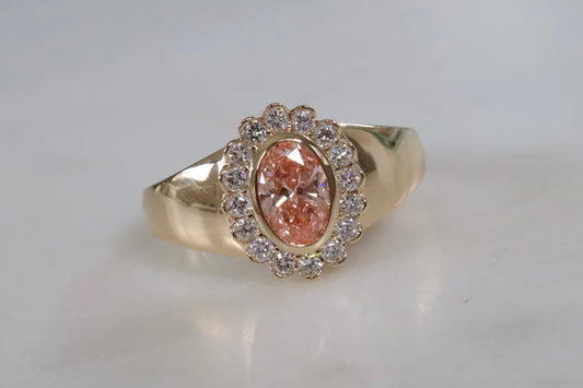 Keepsake Signet Ring - Pink Diamond