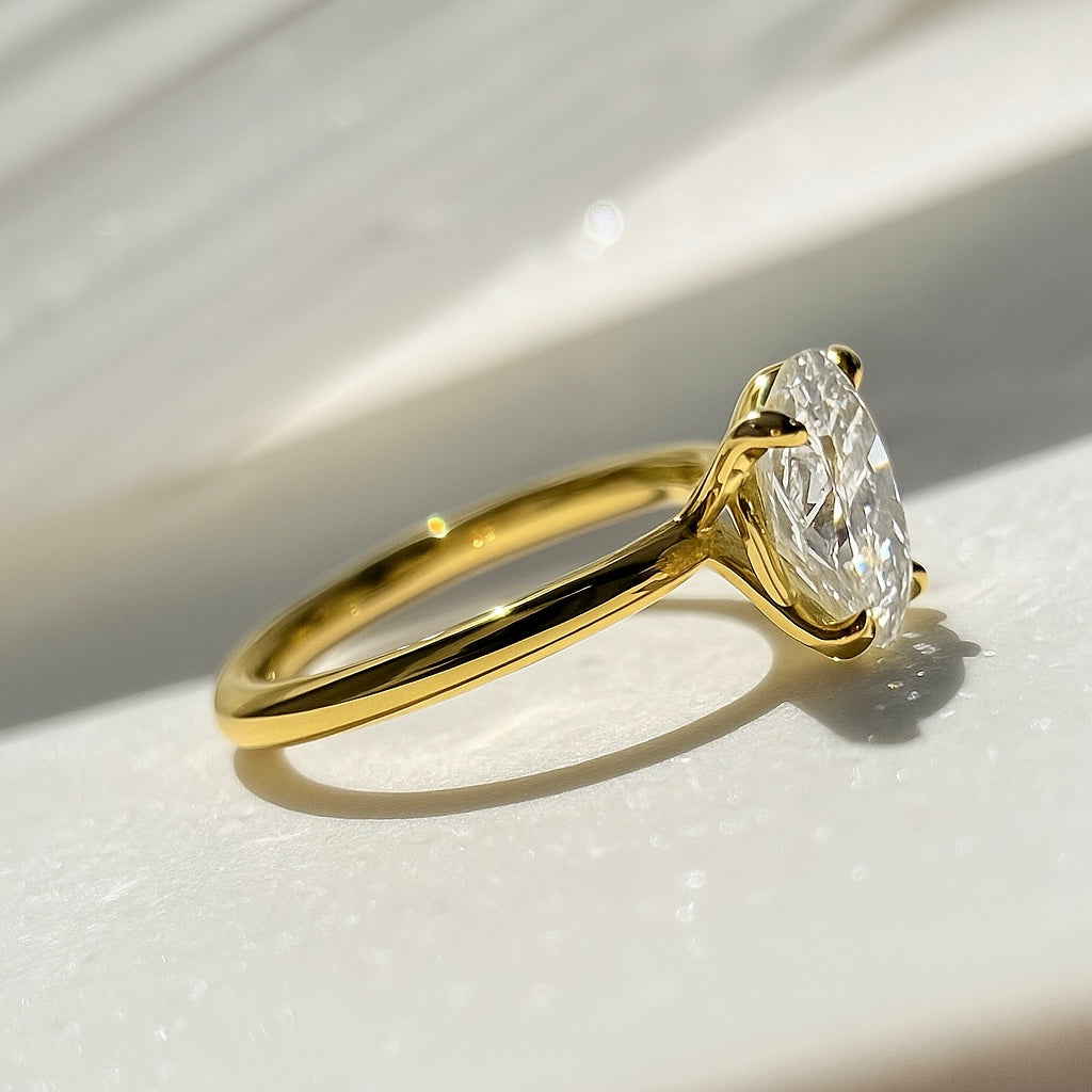 2ct Oval Diamond Solitaire Ring