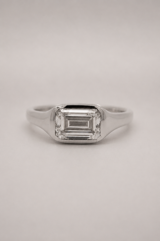 Elias - Emerald Cut East West Ring