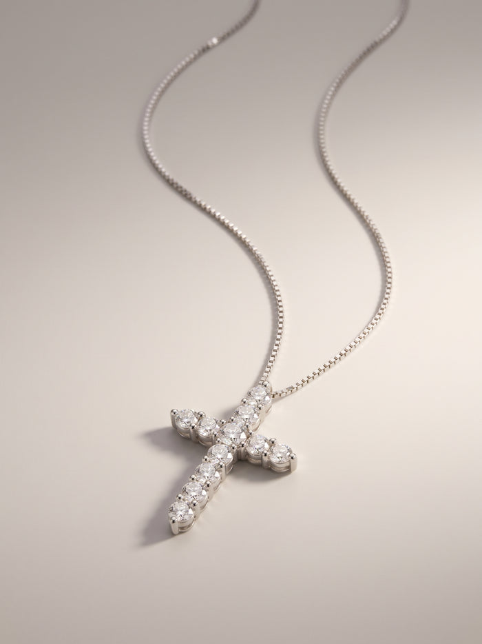 Classic Carats | 1.00ct Lab-Grown Diamond Cross Necklace