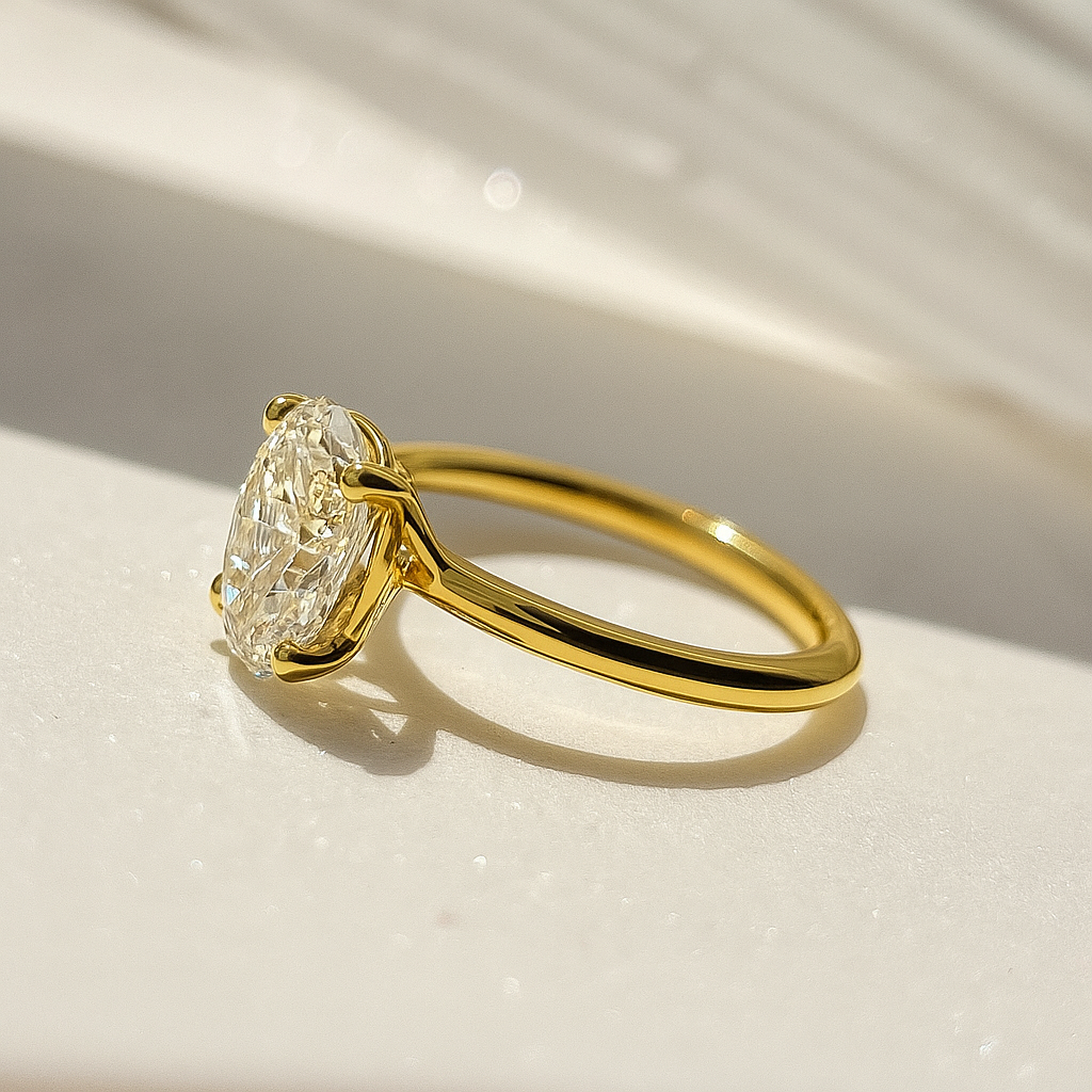2ct Oval Diamond Solitaire Ring
