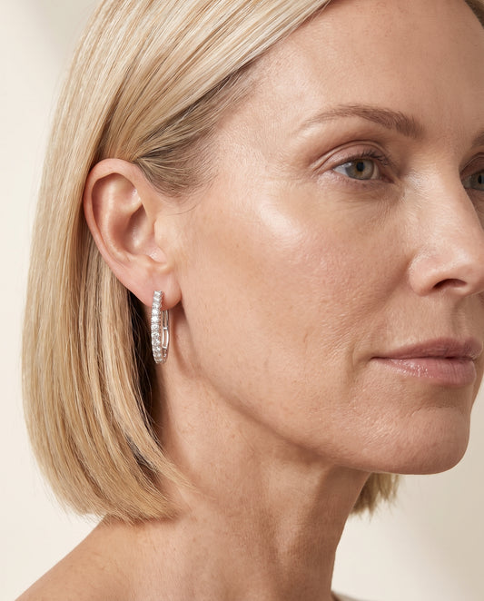 Erika | 1.00ct Elongated Lab-Grown Diamond Huggie Earrings (Coming Soon)