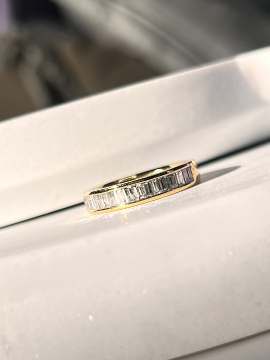 1ct Natural Diamond Baguette Ring 18kt Yellow Gold