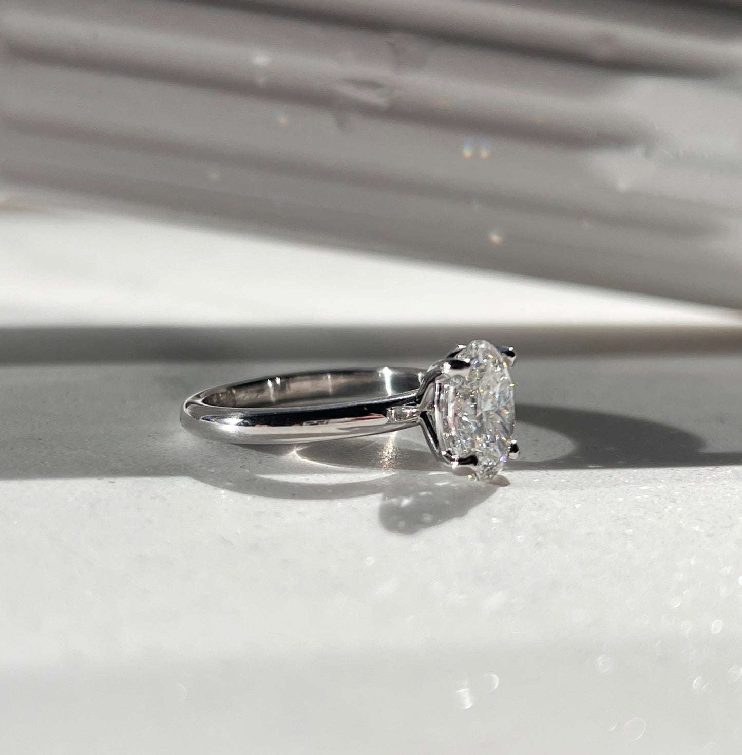 2ct Oval Diamond Solitaire Ring