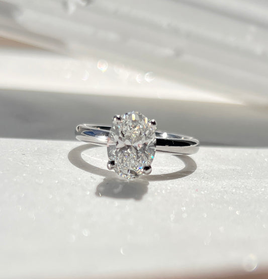 2ct Oval Diamond Solitaire Ring