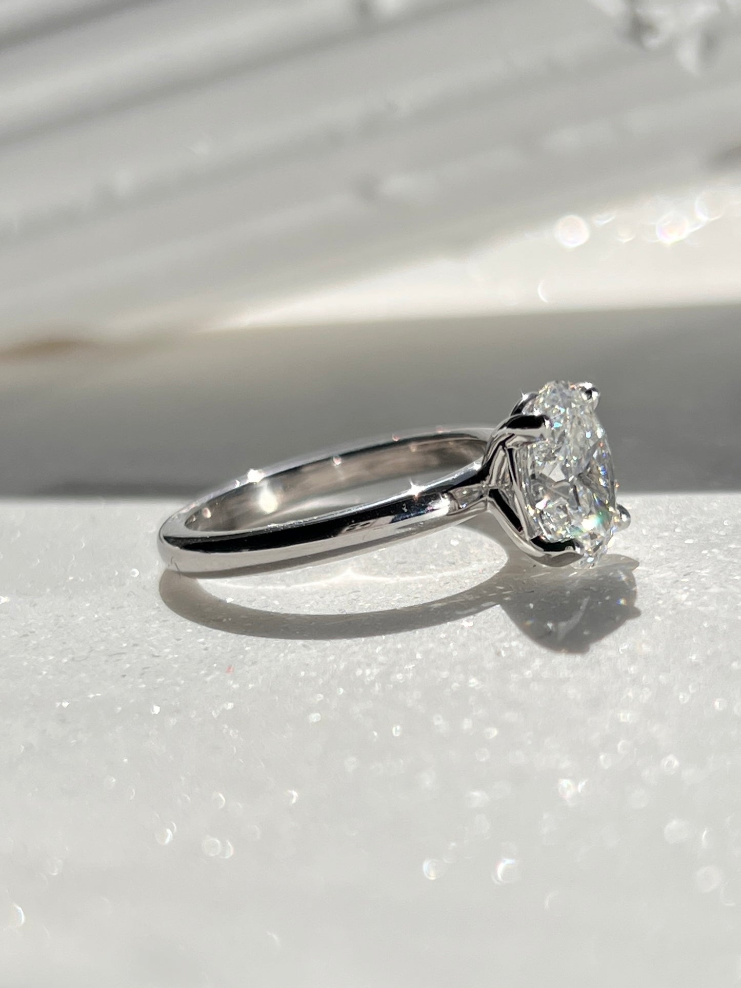 2ct Oval Diamond Solitaire Ring