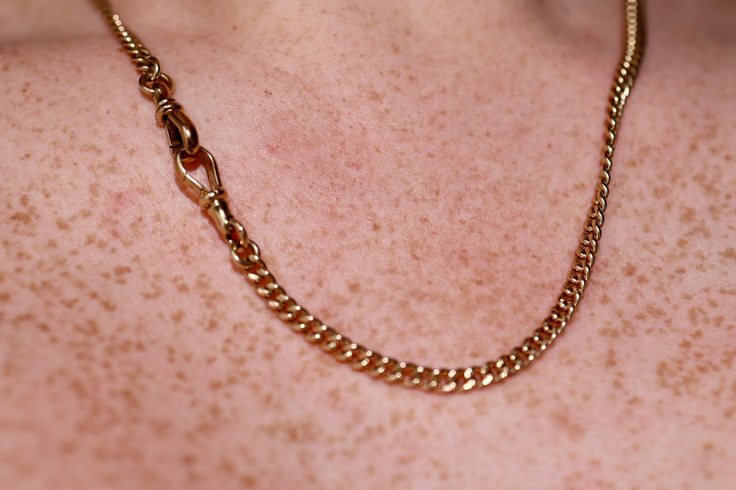 Antique-Style Yellow Gold Graduated Fob Chain
