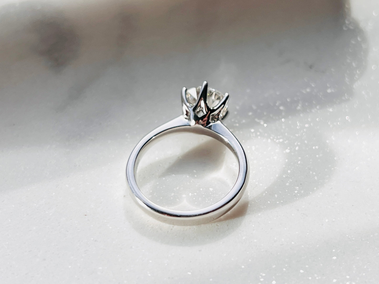 2ct Round Diamond Solitaire Ring 18kt White Gold