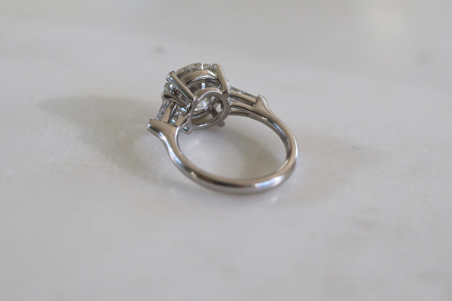5.50ct Round & Baguette Cut Diamond White Gold Ring
