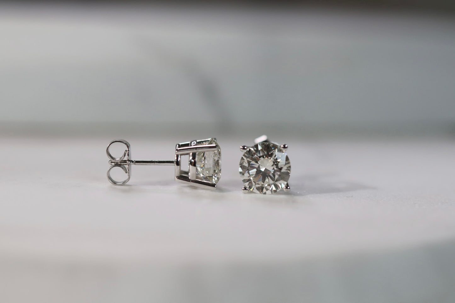 Opportunity Buy - 3ct Diamond Earring Studs 14kt White Gold