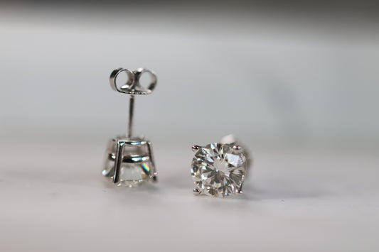 Opportunity Buy - 3ct Diamond Earring Studs 14kt White Gold