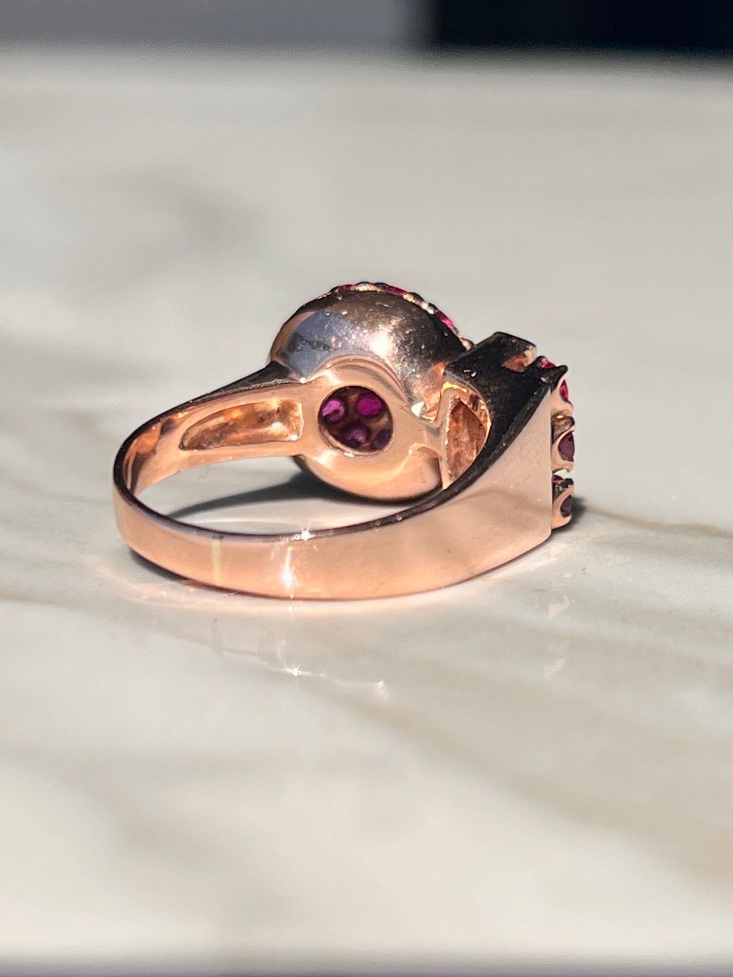 Natural Ruby & Old Cut Diamond Vintage Ring