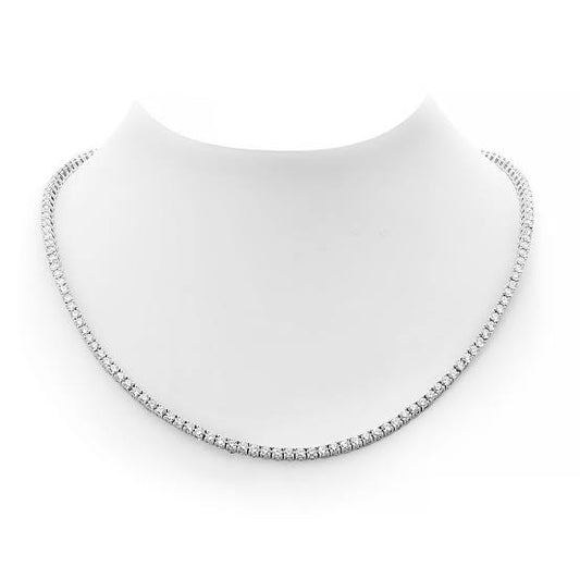 5ct Diamond Tennis Necklace 14kt Gold
