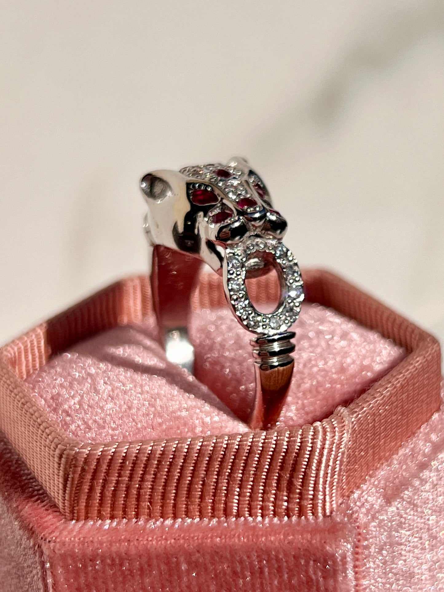 leopard ruby and diamond ring