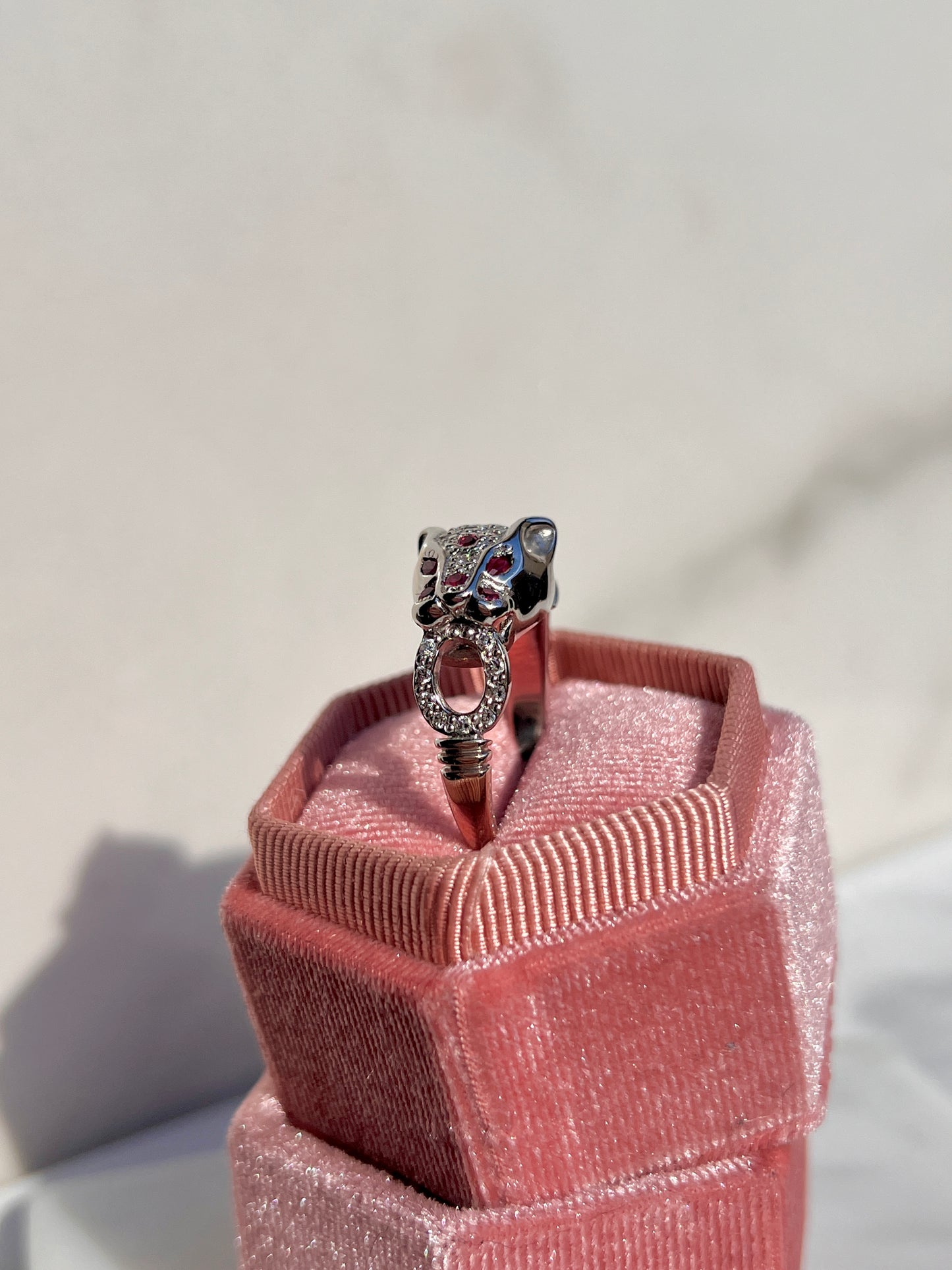 leopard ruby and diamond ring