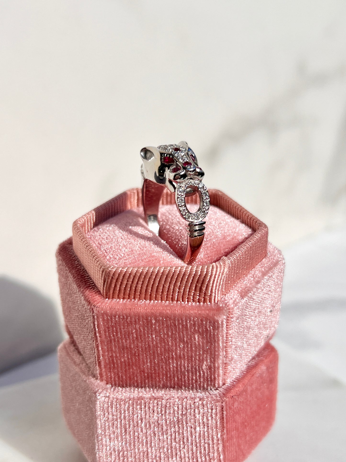leopard ruby and diamond ring