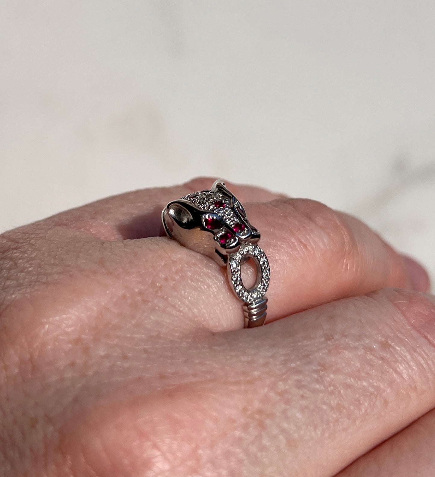 leopard ruby and diamond ring