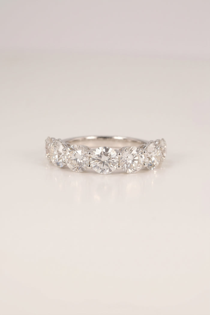 Cecile | 2.80ct Round Diamond Half Eternity Ring