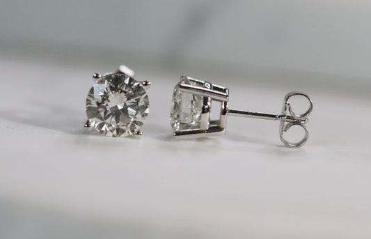 Opportunity Buy - 3ct Diamond Earring Studs 14kt White Gold