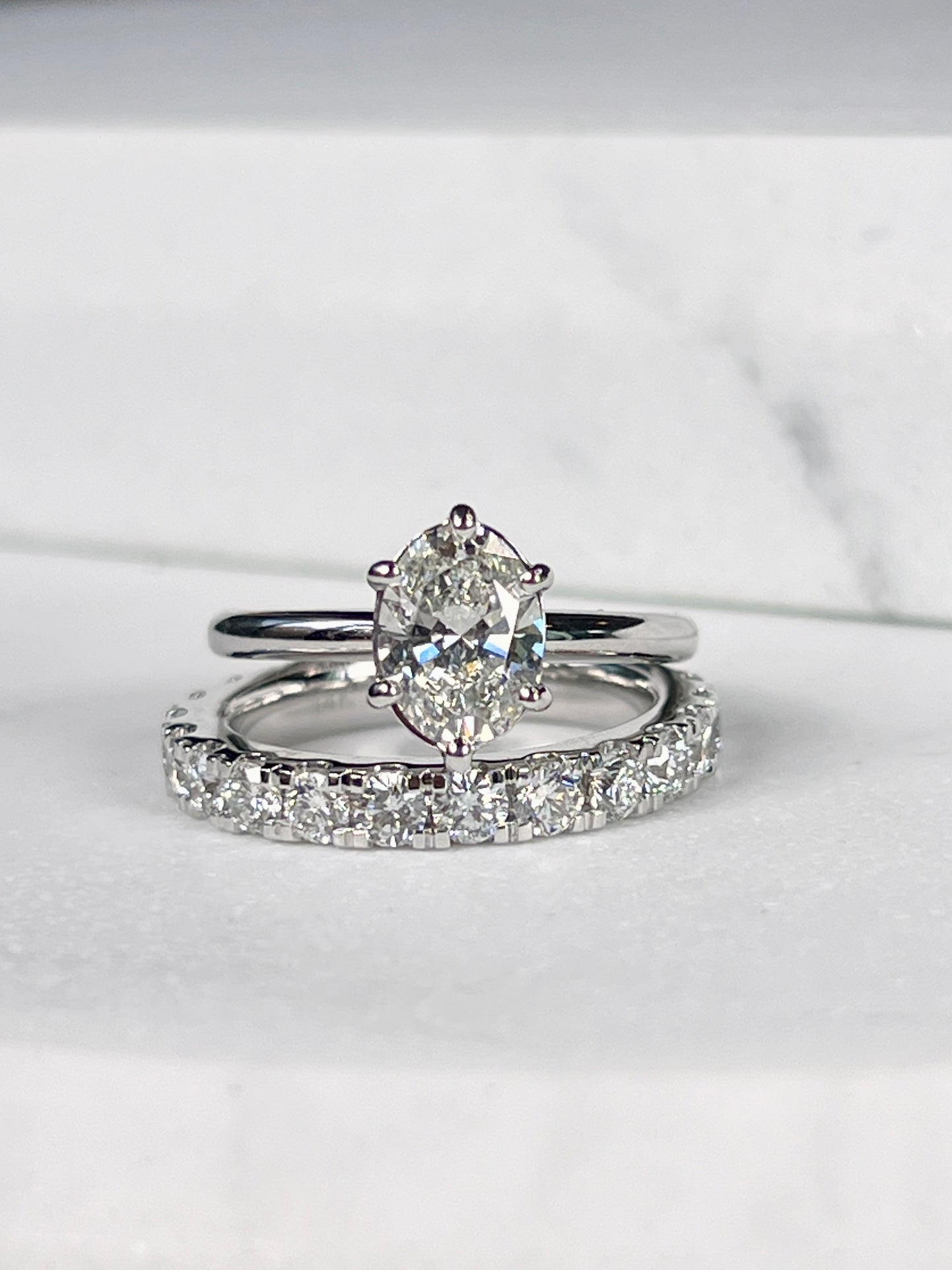 1.31ct Oval Certified Diamond Solitaire White Gold Ring