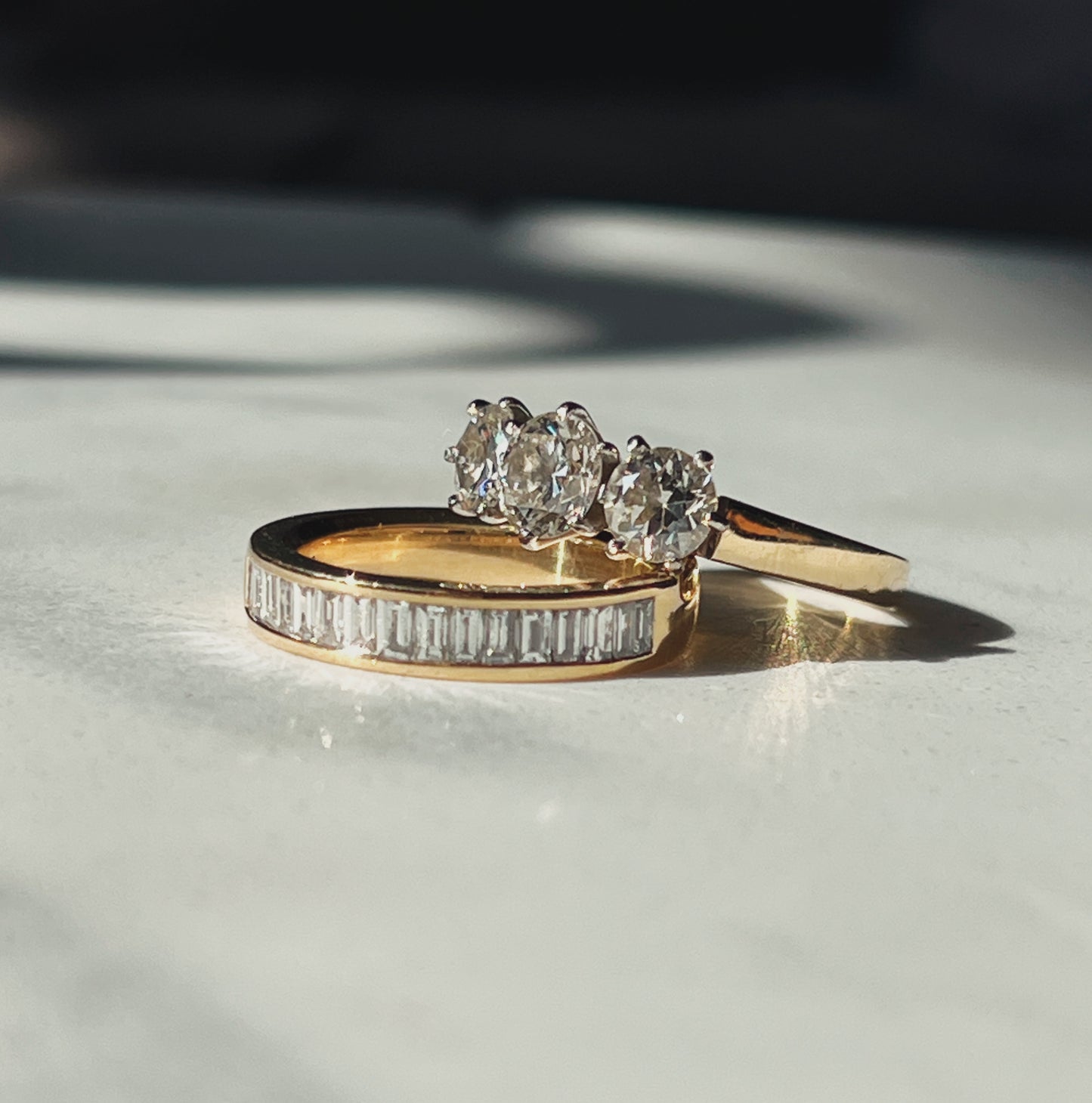 1ct Natural Diamond Baguette Ring 18kt Yellow Gold