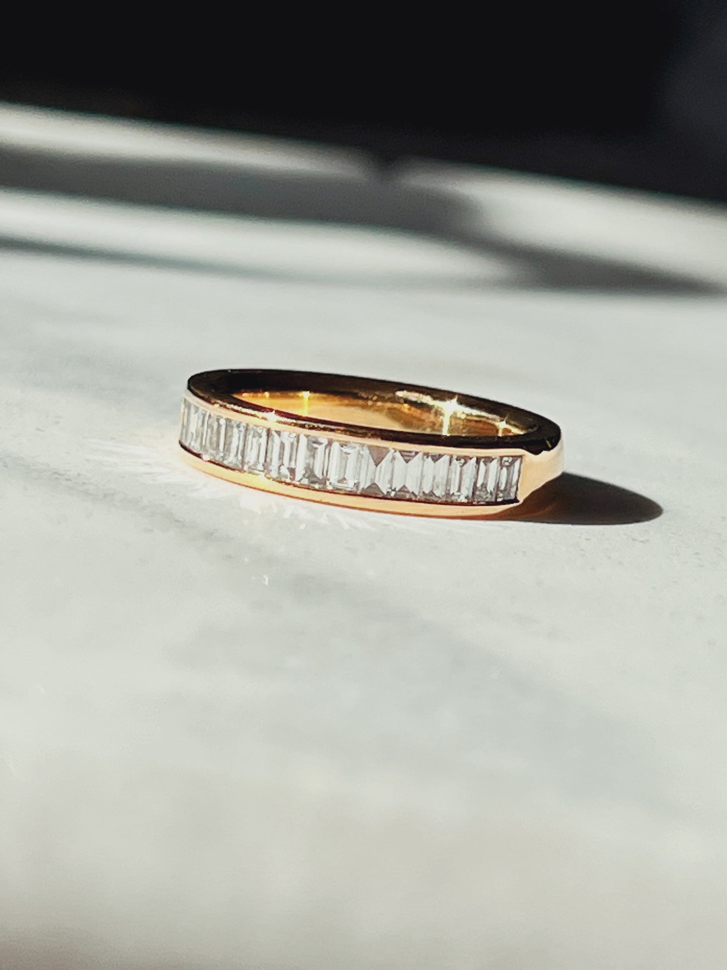 1ct Natural Diamond Baguette Ring 18kt Yellow Gold