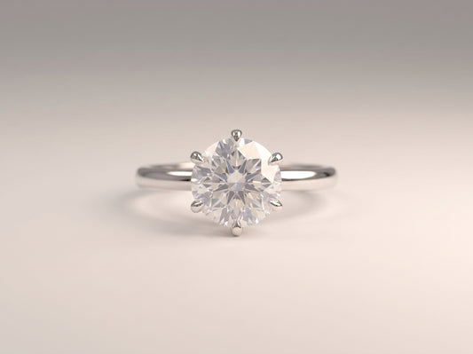 Emma | 3ct Round Brilliant Cut Diamond Solitaire Ring