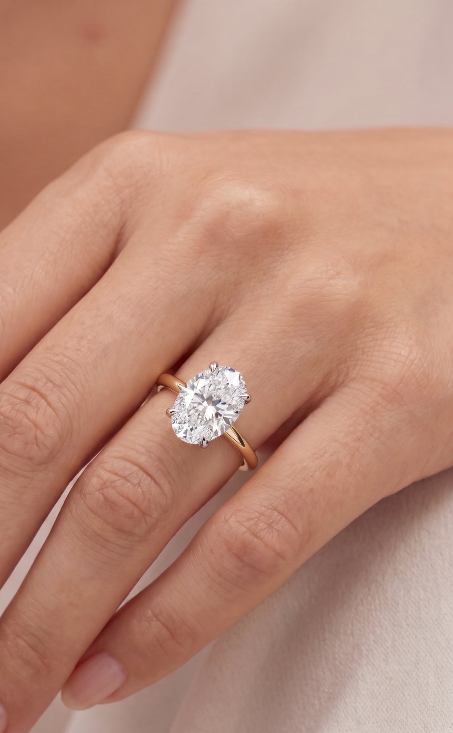Lola – 2ct Lab Grown Oval Diamond Solitaire Ring