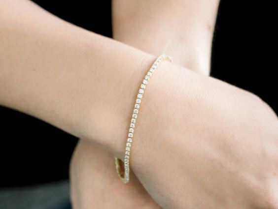 Lab-luxe™ - 1ct Diamond Tennis Bracelet Yellow Gold