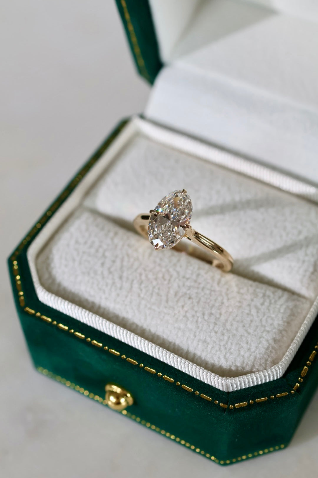 Stella - 2ct Elongated Oval Ring