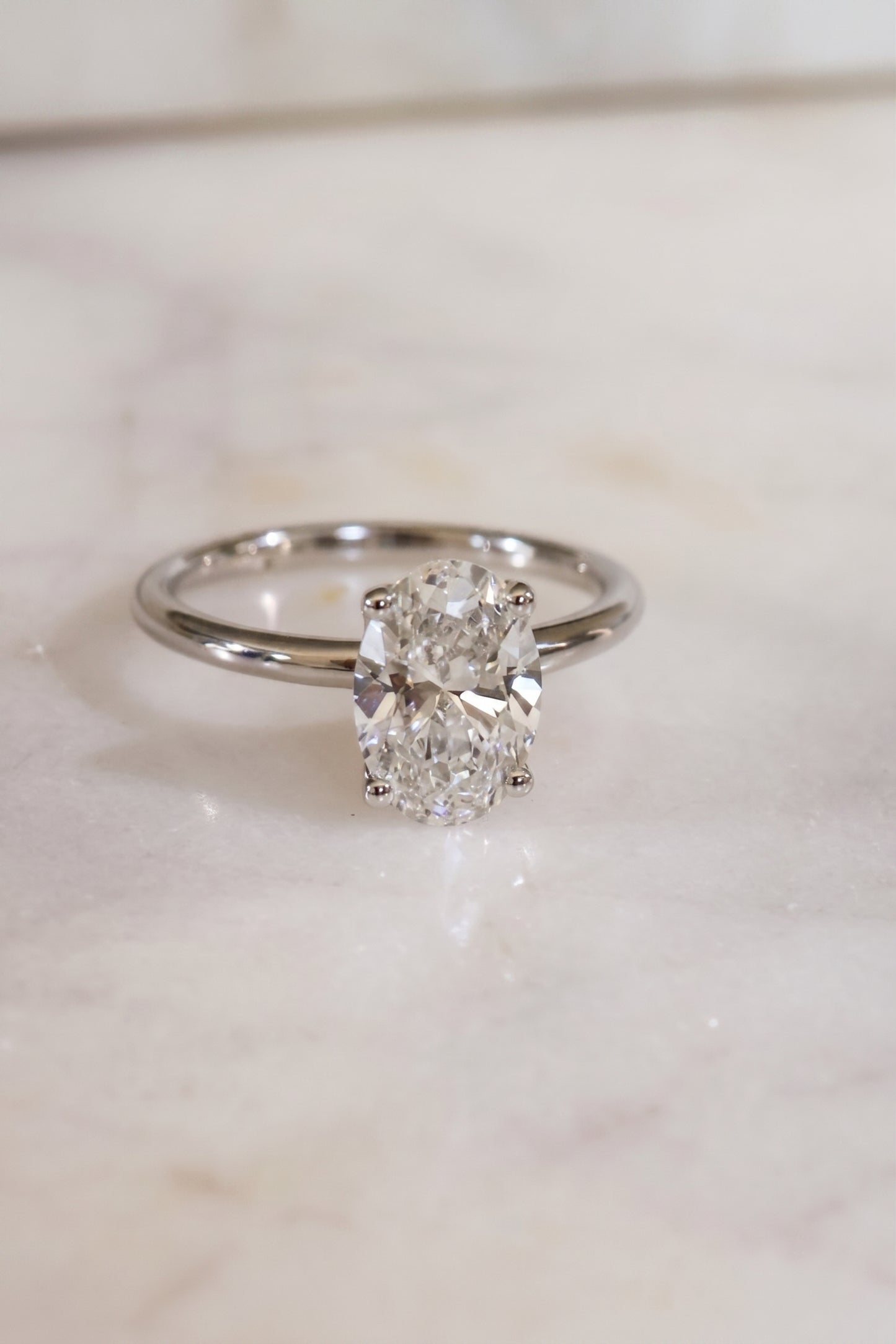 Lola – 2ct Lab Grown Oval Diamond Solitaire Ring