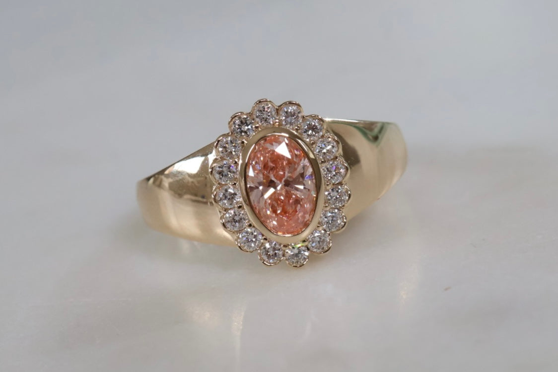 Keepsake Signet Ring - Pink Diamond