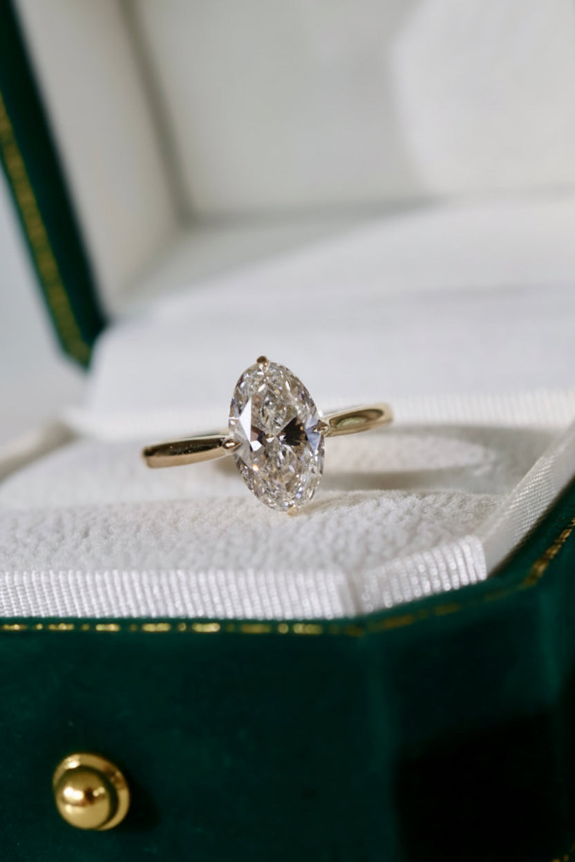 Stella - 2ct Elongated Oval Ring