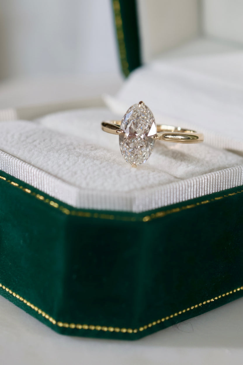Stella - 2ct Elongated Oval Ring