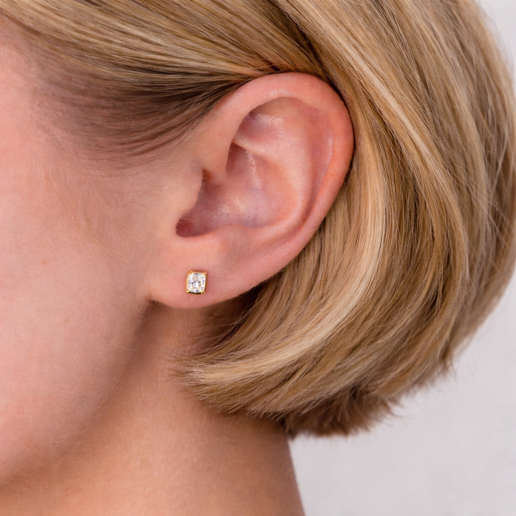 Lumi - 2ct Elongated Cushion Cut Diamond Stud Earrings