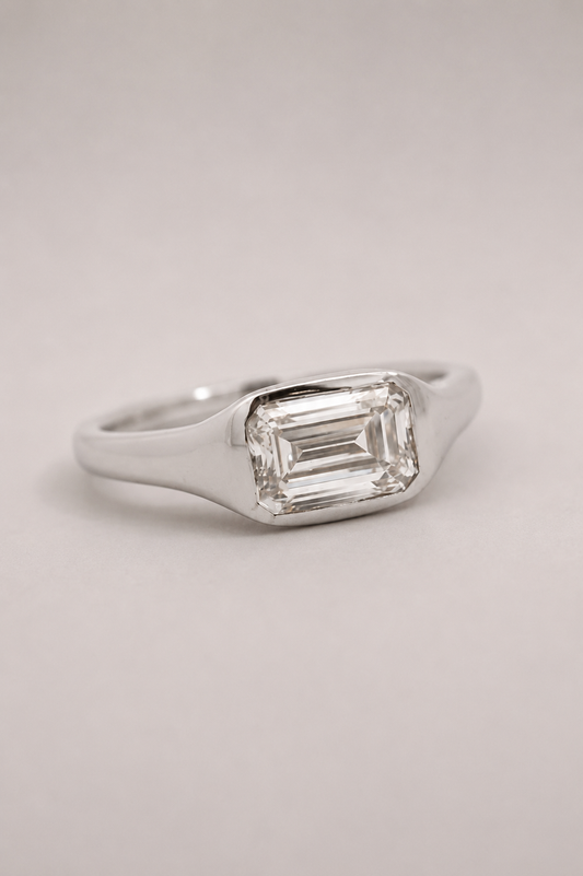 Elias - Emerald Cut East West Ring