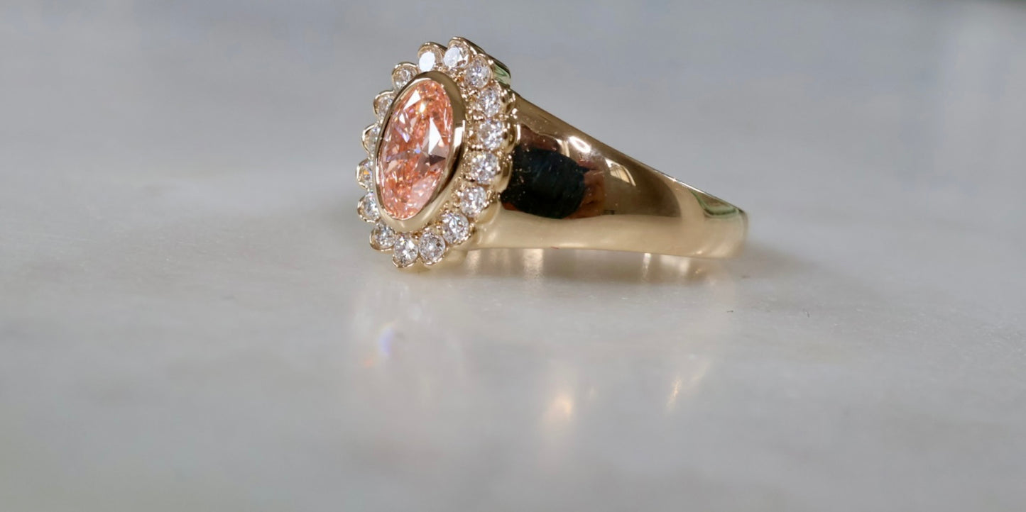 Keepsake Signet Ring - Pink Diamond