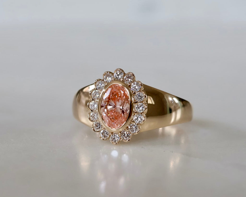 Keepsake Signet Ring - Pink Diamond