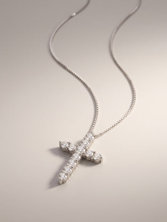 Classic Carats | 1.00ct Lab-Grown Diamond Cross Necklace