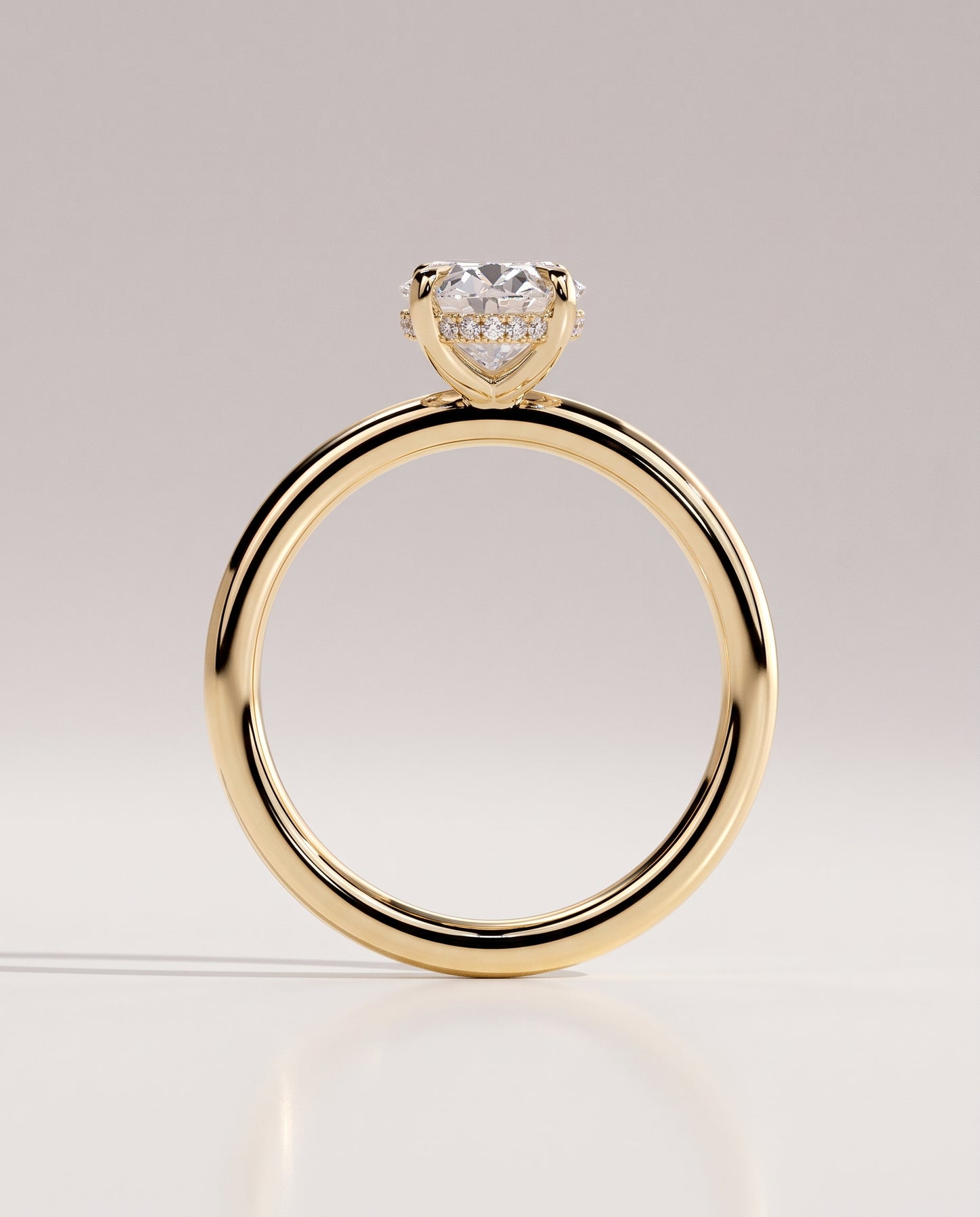 Cristalle | 2ct Oval Lab-Grown Diamond Hidden Halo Engagement Ring
