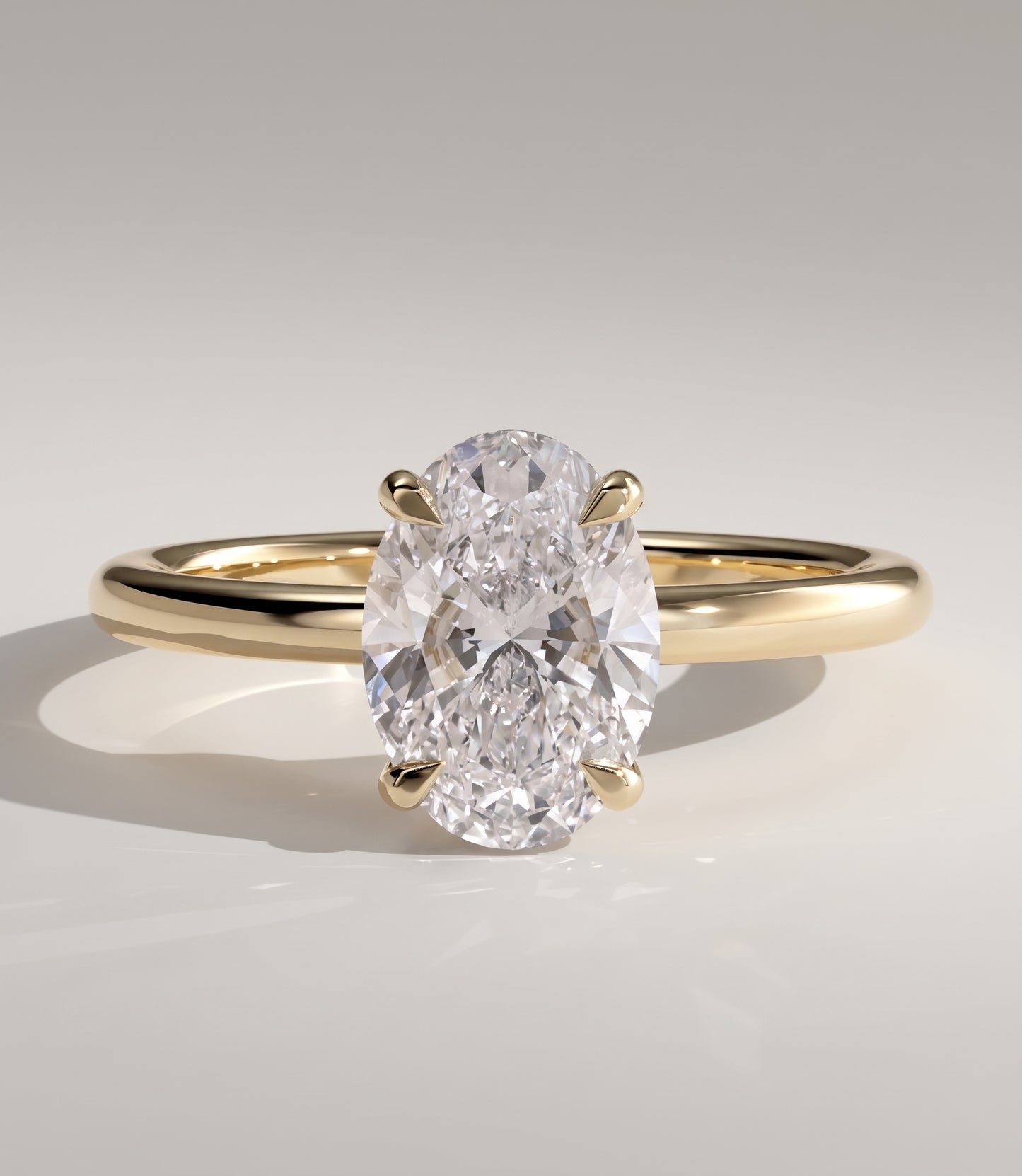 Cristalle | 2ct Oval Lab-Grown Diamond Hidden Halo Engagement Ring