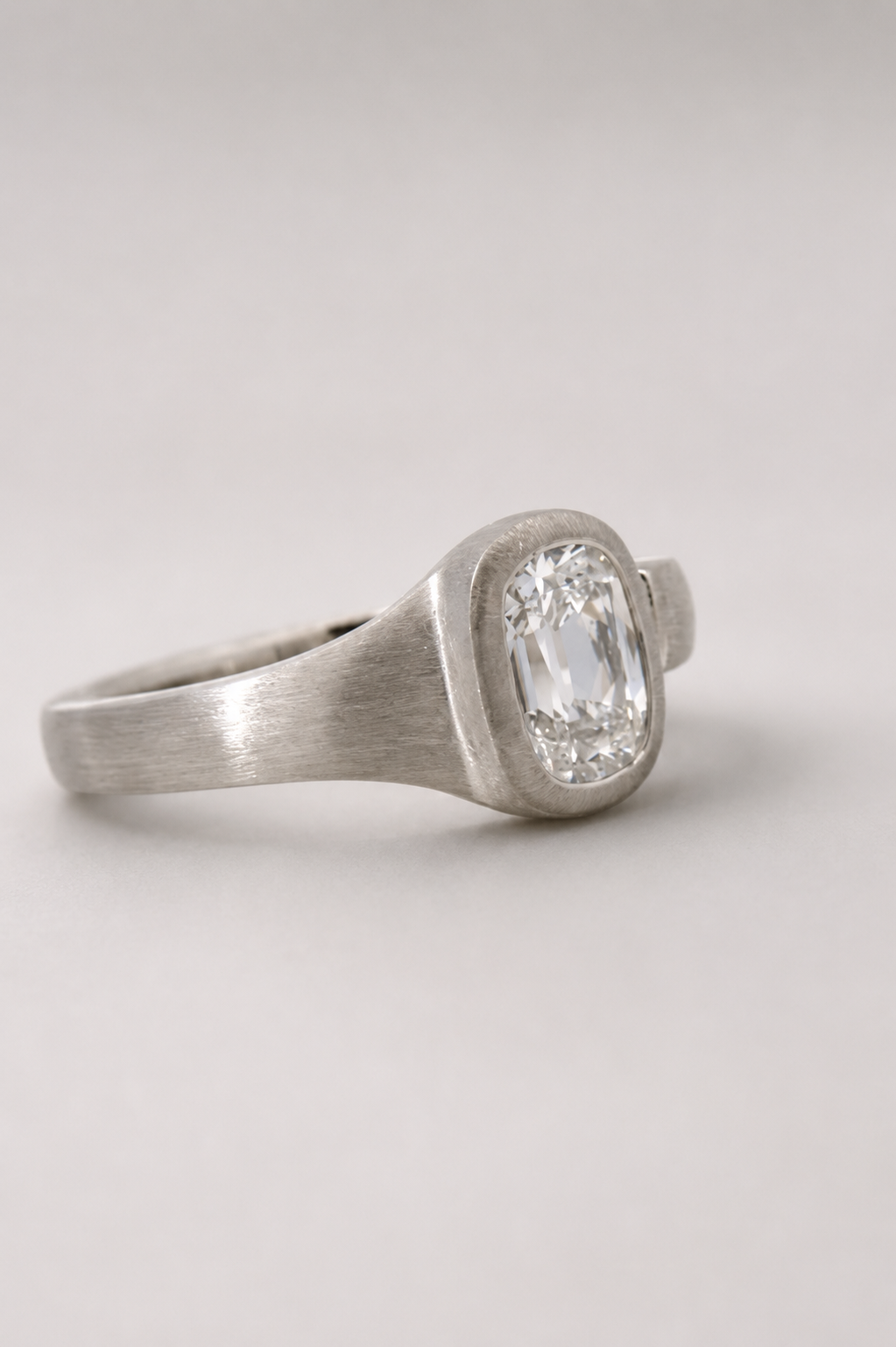 Silo | 1ct Elongated Old European Cut Diamond Spilt Band Ring