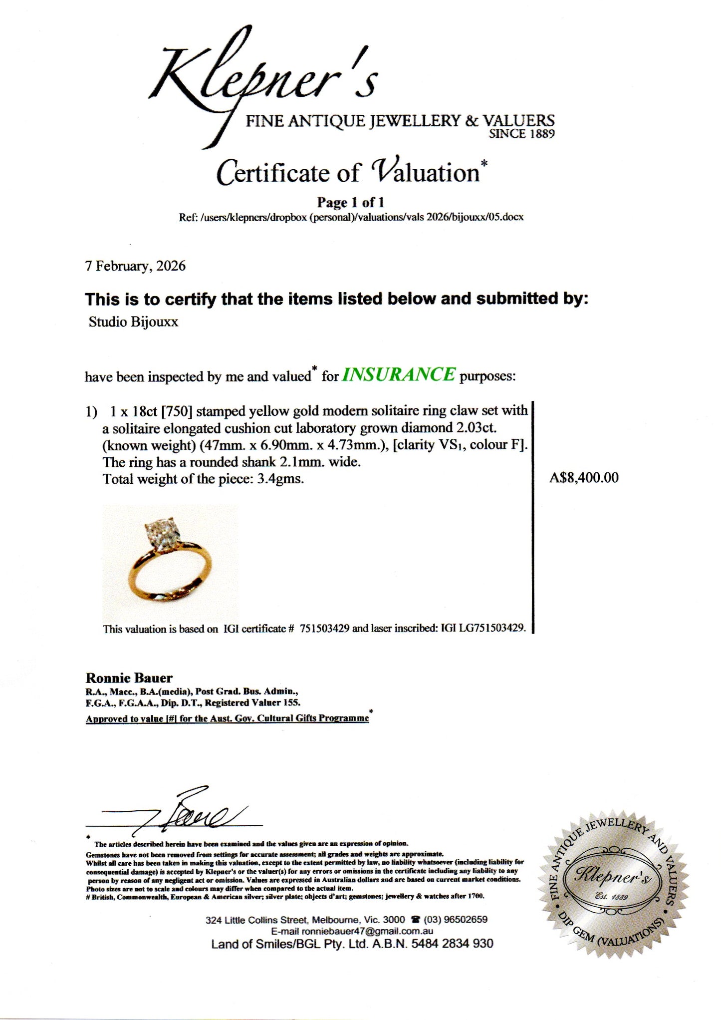Gracie - 2ct Elongated Cushion Cut