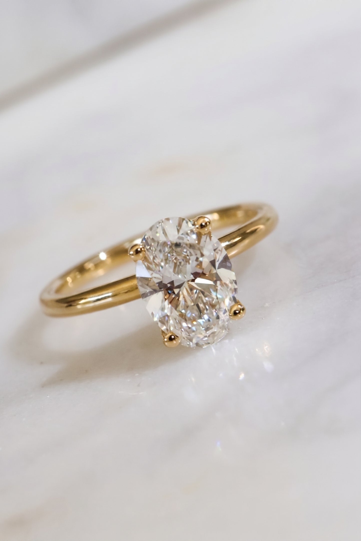 Lola – 2ct Lab Grown Oval Diamond Solitaire Ring