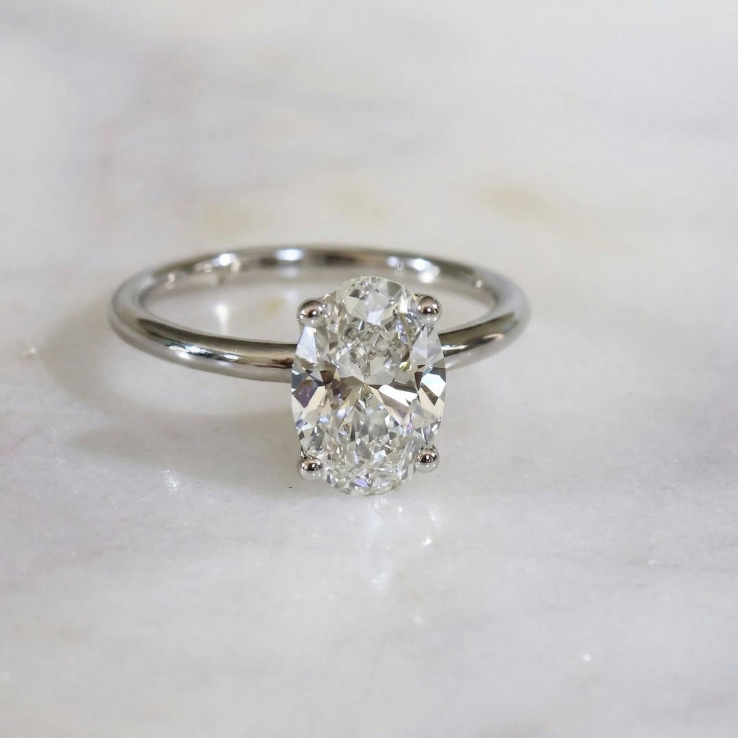 Opportunity Buy - 2ct Oval Solitaire 18ct White Gold