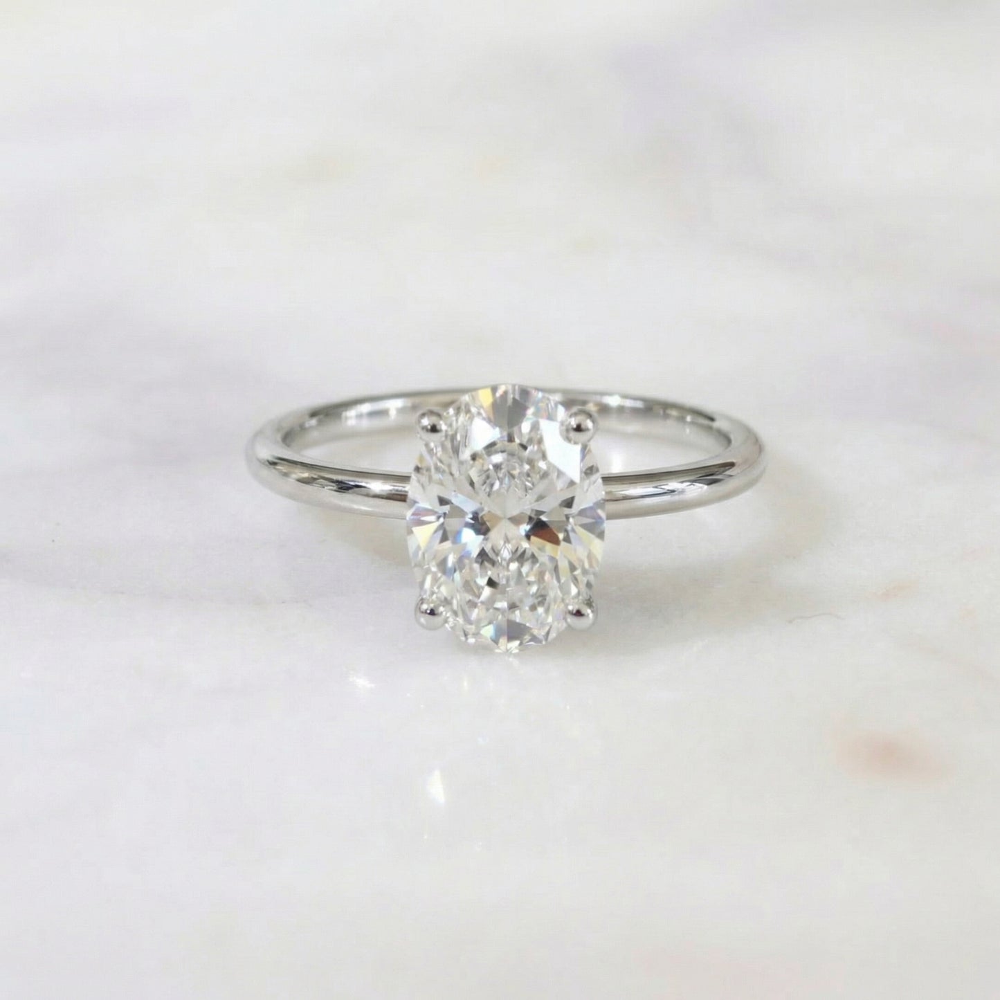 Opportunity Buy - 2ct Oval Solitaire 18ct White Gold