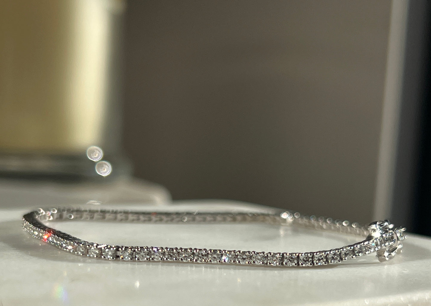 2ctw White Gold Diamond Tennis Bracelet