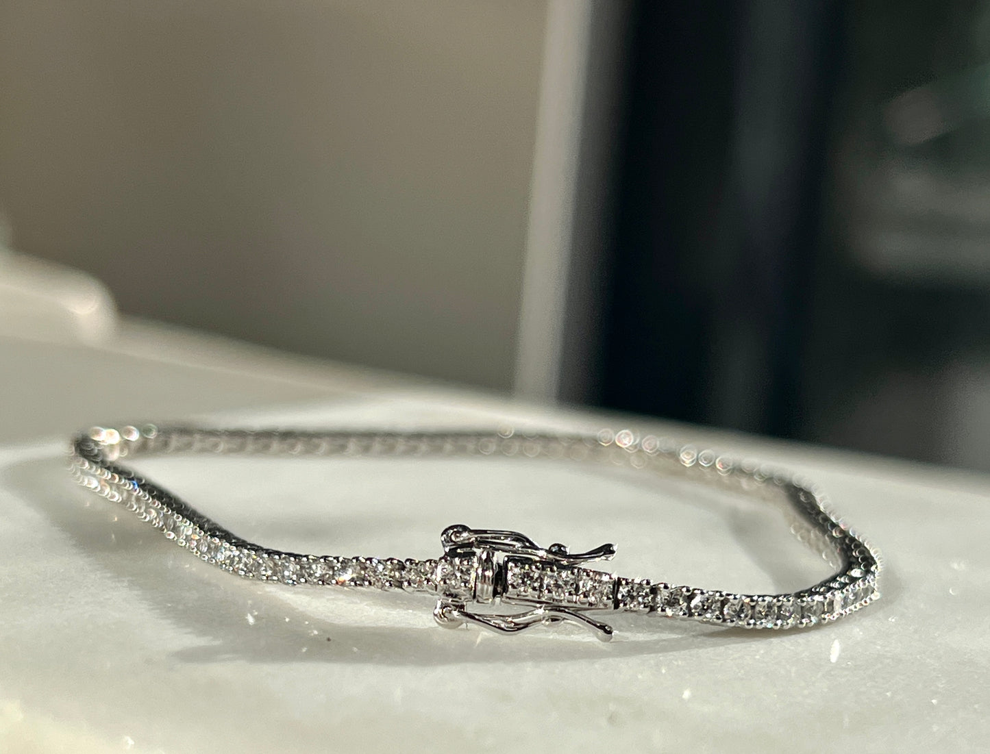 2ctw White Gold Diamond Tennis Bracelet